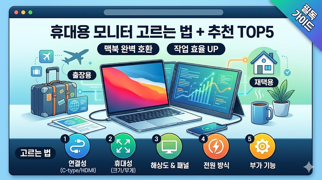 휴대용 모니터 고르는 법과 추천 TOP5 가이드 이미지